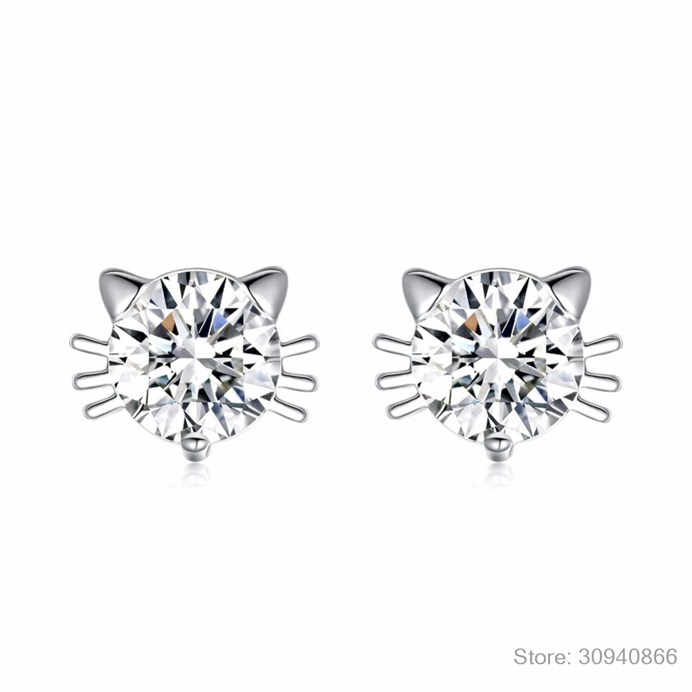 Fashion-cat-face-stud-earrings-Women-jewelry