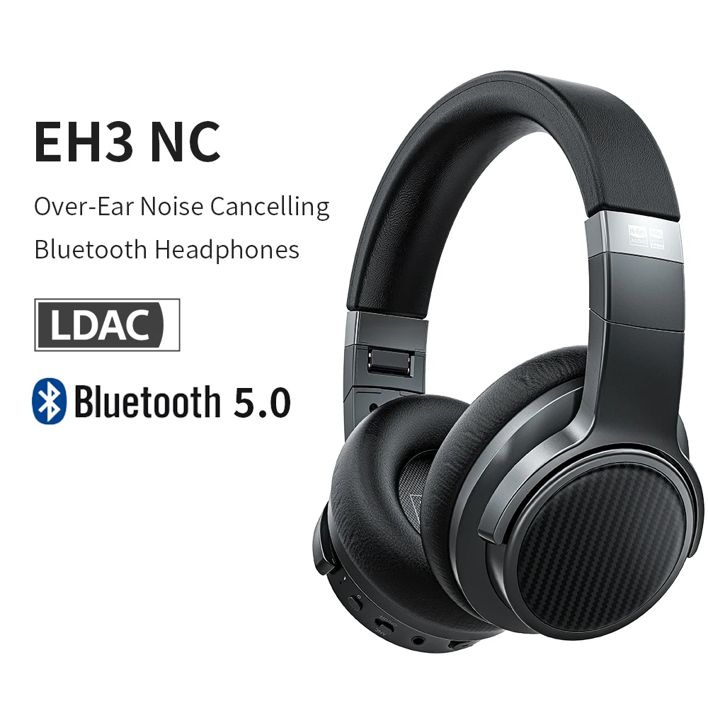Online FiiO EH3NC Noise Cancelling Bluetooth 5.0 Over The Ear Hi Fi Cuffie Bassi Profondi con aptX LL aptX HD LDAC Mic di sostegno, 50H Gioco