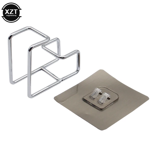 Falra Szerelt Erős Ragasztóhorog Ajtó Ragacsos Fogas Tartó Rozsdamentes Acél Falhorog Mosdó Medence Konyha Fürdőszoba Ellátás - Image 3