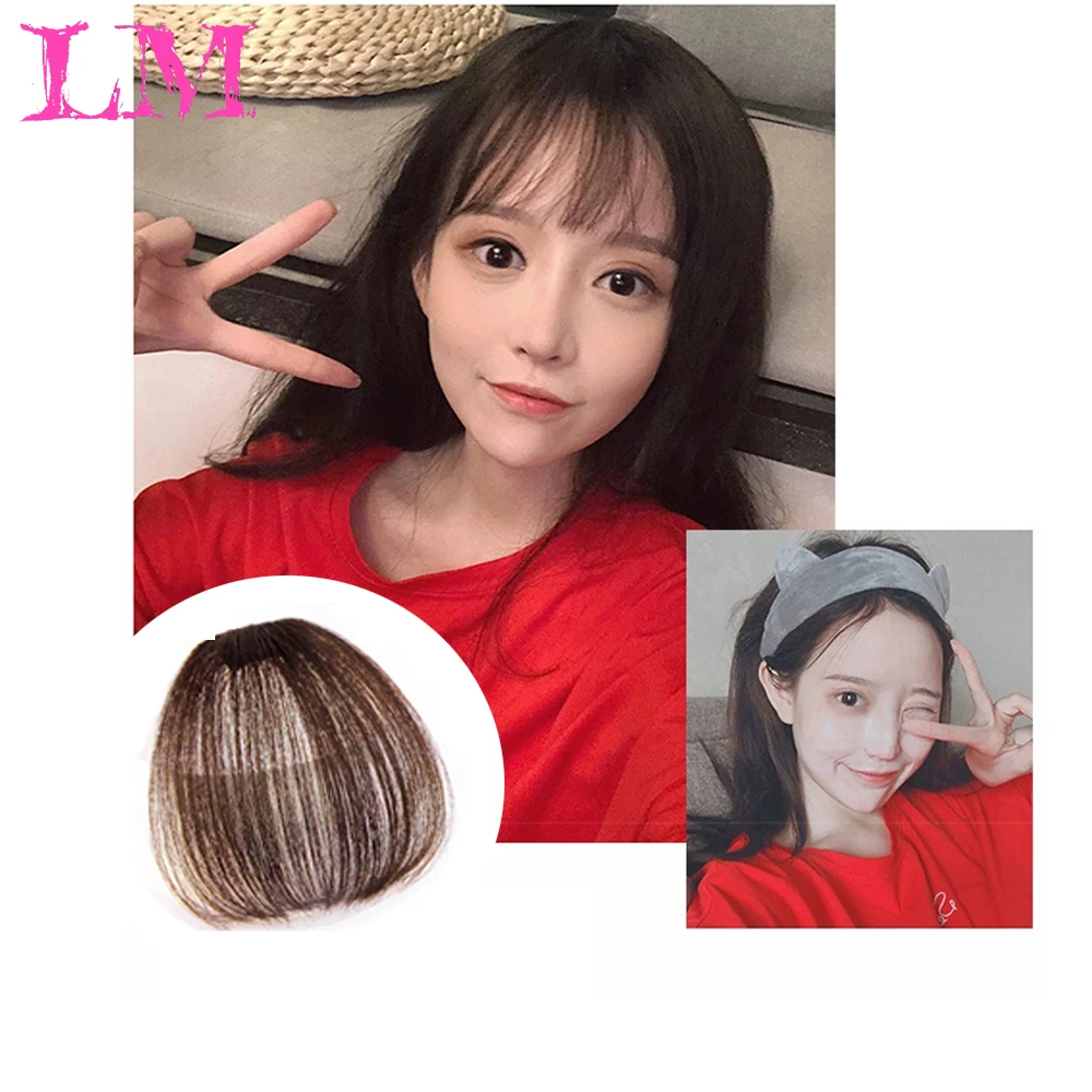 LiangMo накладные тупые Лиу Хай длинные волосы удлиненный синтетический парик кусок натуральный женский парик челка высокотемпературное волокно