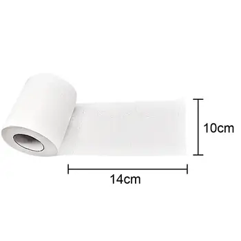 

2 Rolls 4 Layers Thickened Toilet Paper Tough Durable Soft Paper Towels Tissue Prank Paper Tissue Rolling Bathroom Accessories