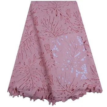

Swiss Nigerian Water Soluble Lace Fabric Beautiful Dry Laces African Embroidery With Holes Lace Fabric For Wedding Party A1714