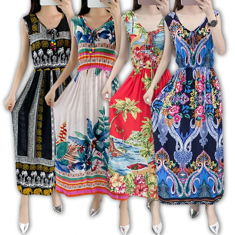 boho printed dress