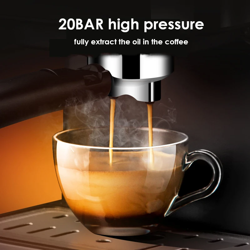 20 бар прессованная Эспрессо-Кофеварка, полностью автоматическая Коммерческая кофемашина, горячая Паровая молочная пена, 220 л резервуар для воды, в
