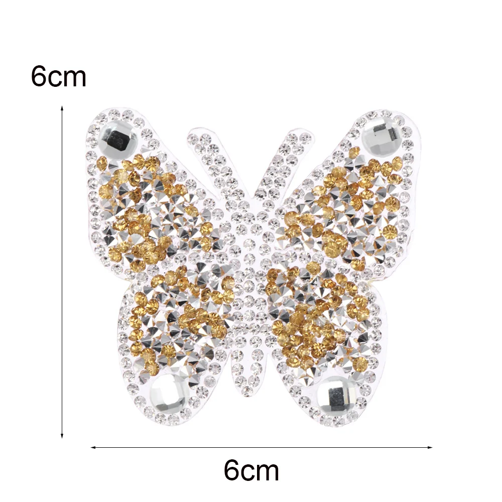 Высокое качество бабочки мотивы железные Стикеры-на исправление горный хрусталь патчи Одежда Аксессуары тепловой для переноса на одежду украшения