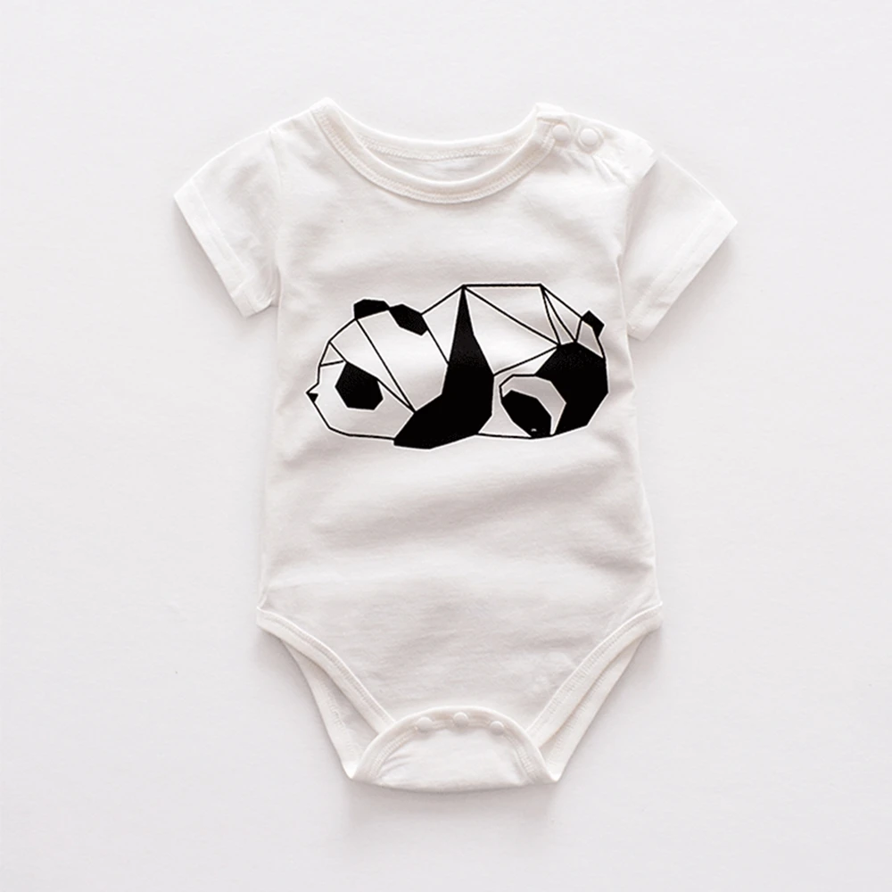 New Baby Rompers Short Sleeve Rabbit Printed Cotton Floral Overalls Newborn Clothes Roupas De Bebe Boys Girls Jumpsuit&clothing