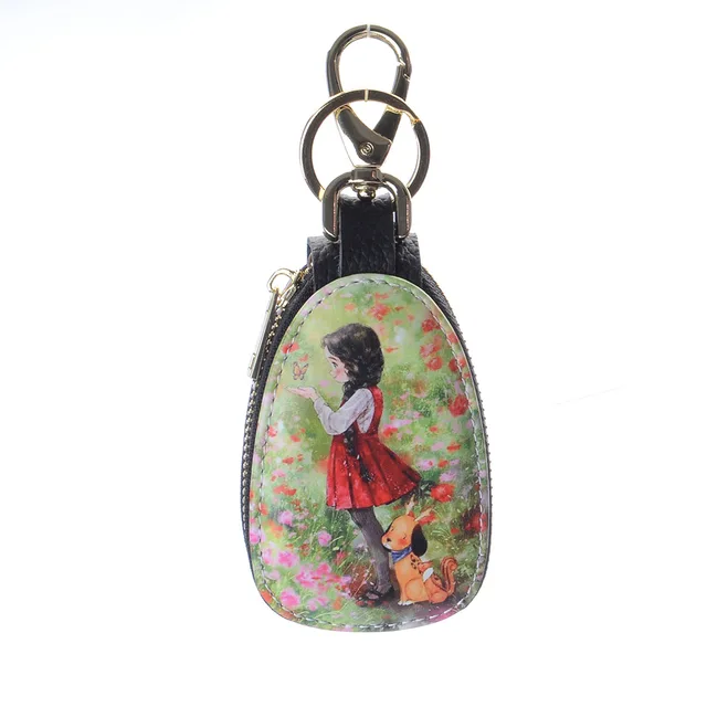 General car key case cartoon pattern protection cover men and women key case Porta Chaves Purse Porta Chave Funda Llave hong hua nv hai