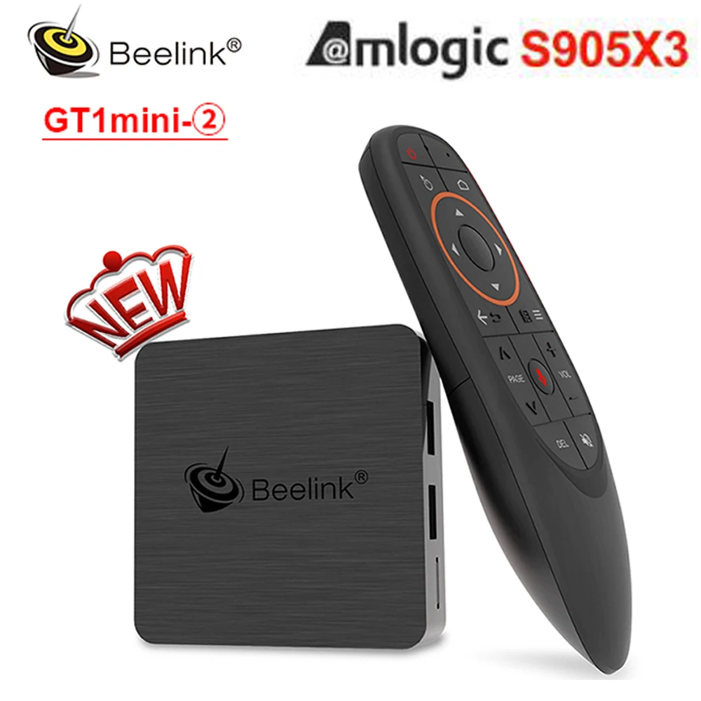 Beelink GT1mini-② Android Tv Box S905X3 Четырехъядерный 4 Гб DDR4 64 Гб 2,4G 5.8g wifi LAN RJ451000M Bluetooth 4,0 8K USB3.0 ТВ-приставка - Цвет: 4GB 64GB Tv Boc