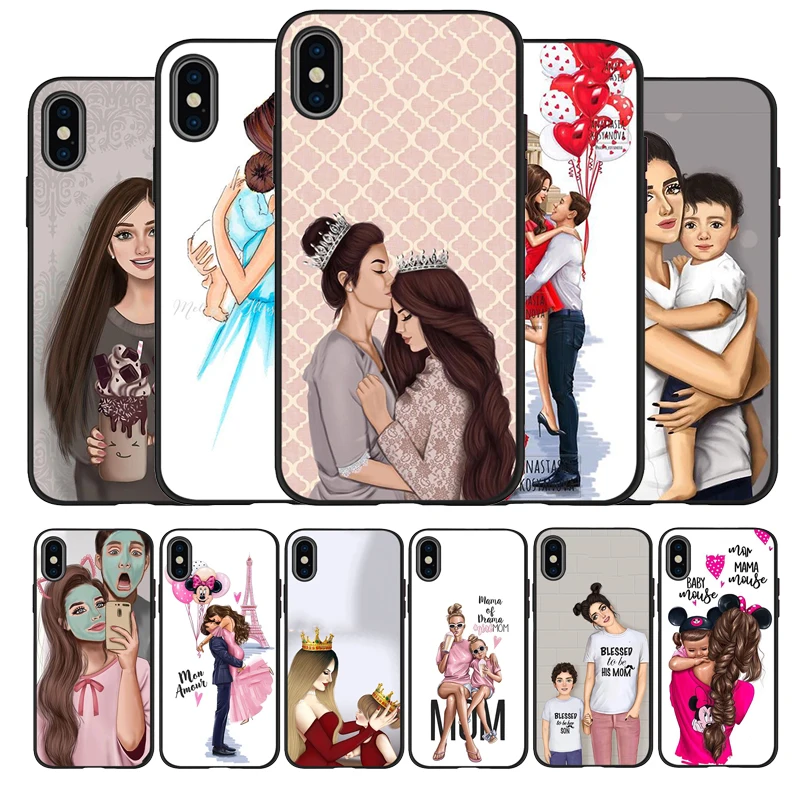 Модный мягкий силиконовый чехол из ТПУ для iPhone 11 Pro Max X XS MAX 5 6 7 8 Plus с черными и