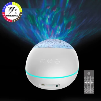 

Coversage Bluetooth Ocean Wave Projector LED Night Light With USB Remote Control Music Player Speaker TF Card Aurora Projection