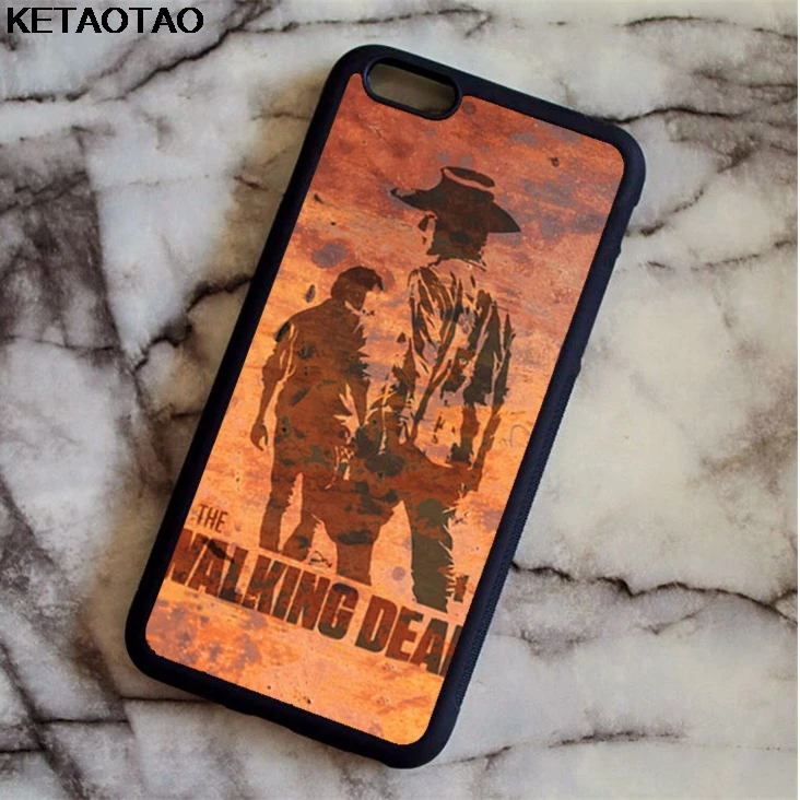 Бежевый Чехол для телефона KETAOTAO The Walking Dead zombies s для iPhone 4S SE 5C 5S 6S 7 8 Plus X XS XR 11 Pro Чехол из мягкого ТПУ резины и силикона - Цвет: Бежевый