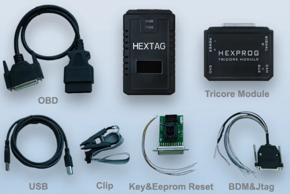 Oranginal HexTag и HexProg программатор V1.0.8 с BDM Funtions недавно добавить Tricore модуль ключевой