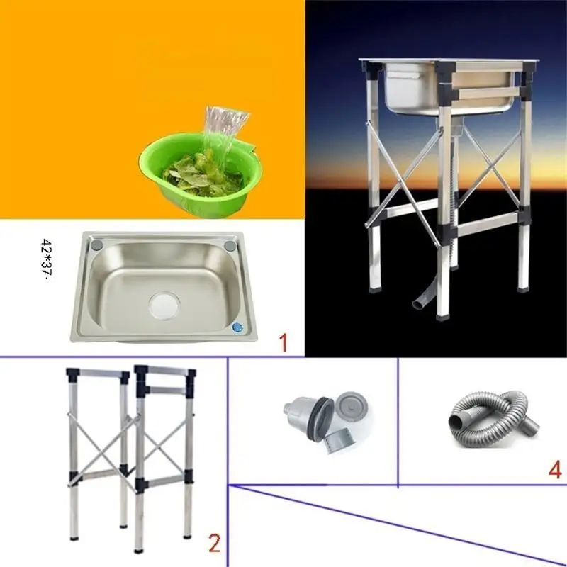 MODEL A Banheiro Evier встроенный портативный диссипадор Lavello кран Afwasbak Lavabo De Cocina Fregadero Cuba Pia Cozinha кухонная раковина - Цвет: MODEL A