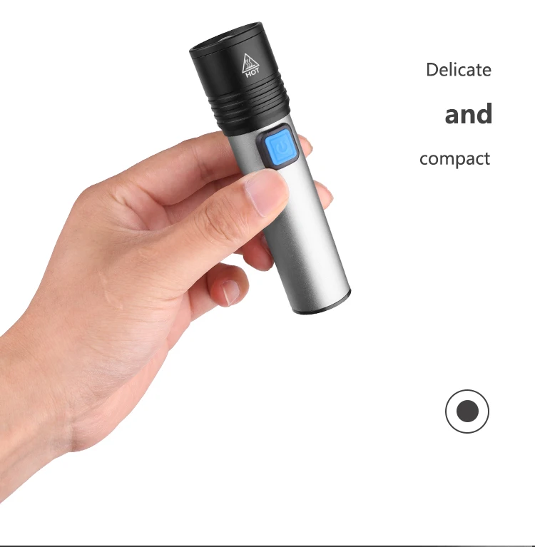2400mAh USB Перезаряжаемый мини-светодиодный фонарик водонепроницаемый фонарик Penlight 4 режима стильная Портативная сумка для ночного освещения, кемпинга