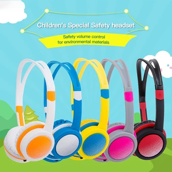 

Cute Kids Over Ear Wired Headphones Safely Children Over-Ear Headset Adjustable Headband Computer Tablet Child Earphone
