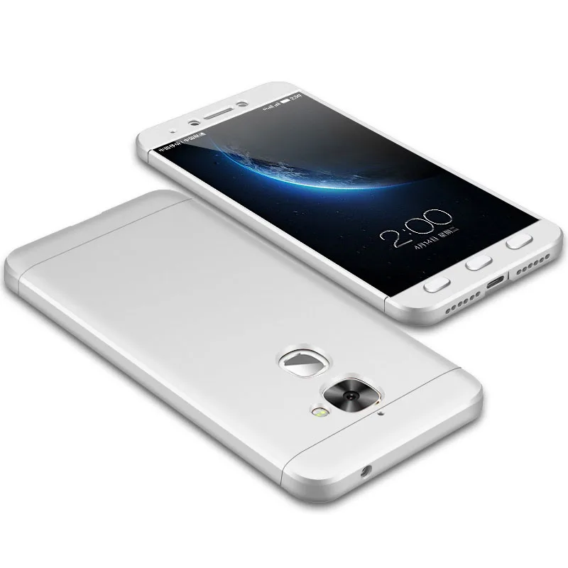 UPaitou 360 градусов полный Чехол красный чехол s для LeEco Le 2 Pro X620 X527 X520 X522 чехол 3 в 1 pc чехол для Letv Le2 - Цвет: Серебристый