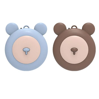 

2 set USB Personal Wearable Air Purifier Necklace,Portable Mini Air Lonizers-Blue & Brown