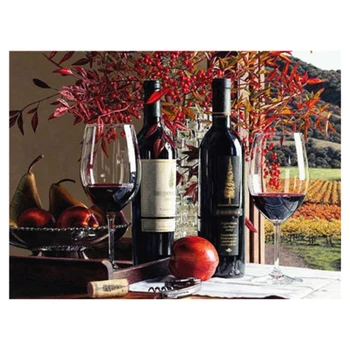 

Full Square Diamond Painting Kits Fruits and Wine Diamond Embroidery Painting Kitchen Decoration Pattern