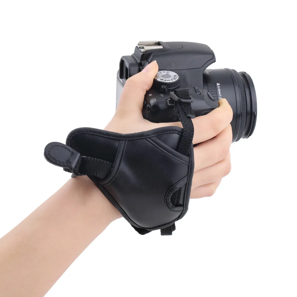 DSLR камера из искусственной кожи Быстрый ремешок на запястье мягкая ручка сумка