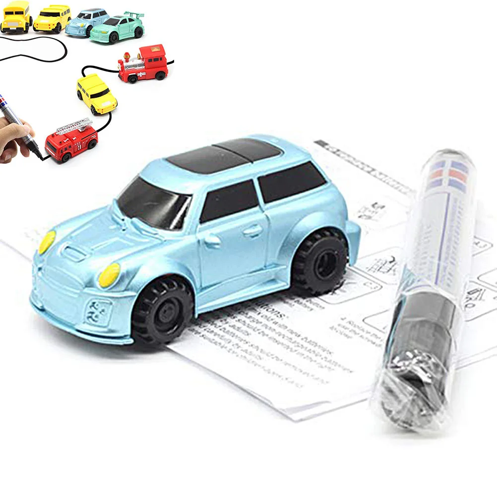 car follows pen line