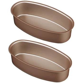 

Cheese Baking Tray,Oval Non-Stick Carbon Baking Tray,Cake Mold,Cheese Cake Tin,Kitchen Cooking and Baking Tools 2Pcs