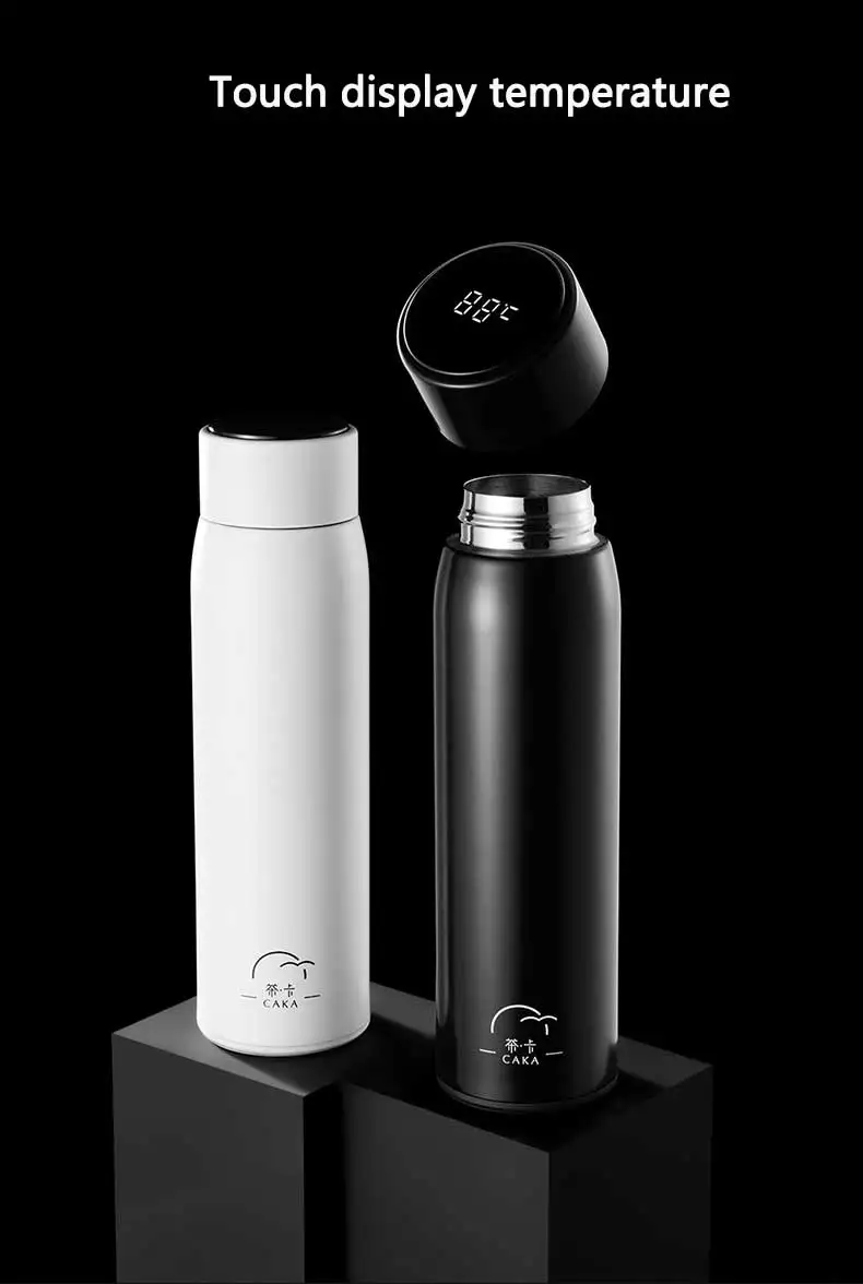 New Fashion Smart Mug Temperature Display Stainless Steel Water Thermal Bottle With LCD Touch Screen Waterproof gift Cup