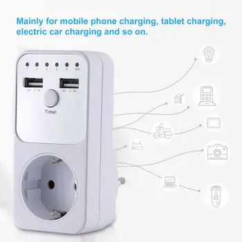 

EU Plug Countdown Timer Switch Smart Control Plug-In Socket Auto Shut Off Outlet Automaticl Turn Off Electronic Device