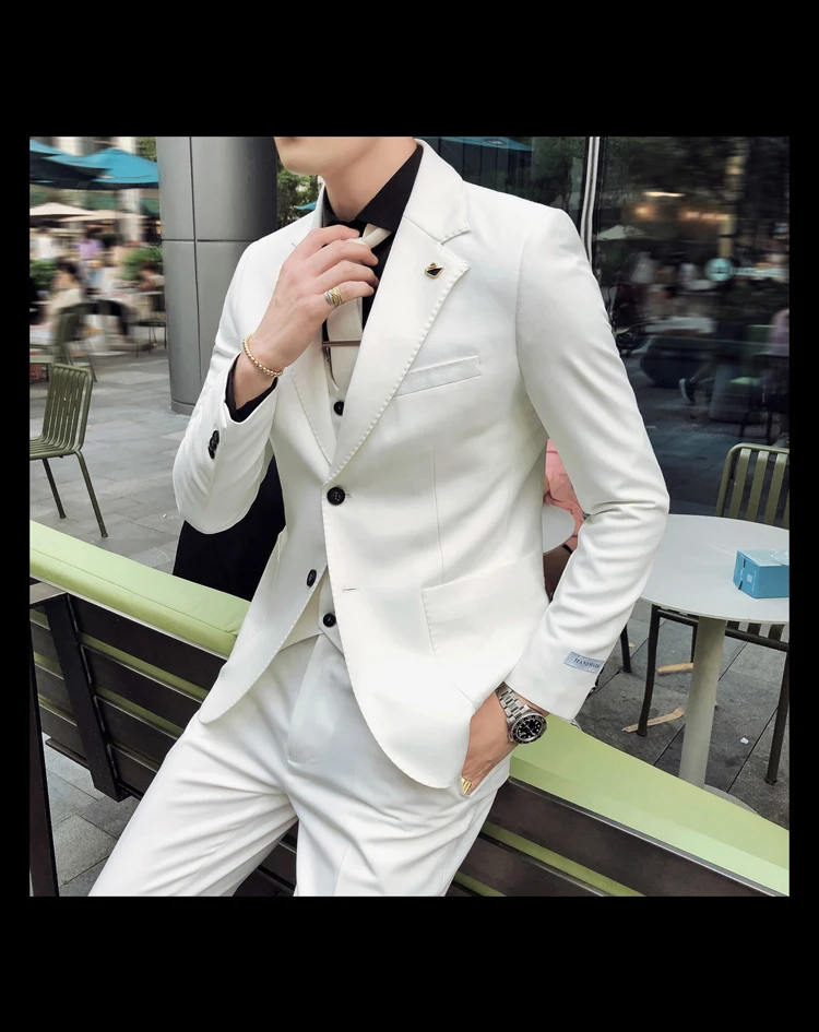 Traje Novio, Королевский Мужской Блейзер, приталенный, вечерние, для офиса, костюм, на одной пуговице, 3 шт., мужской пиджак, Hombre, смокинг Uomo