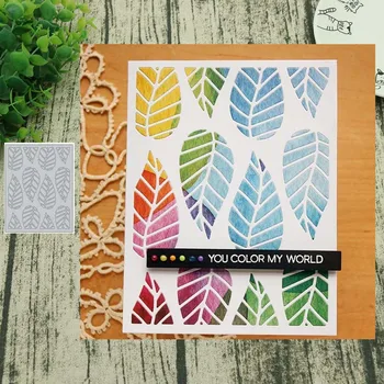 

Metal Cutting dies Leaves background die cut Scrapbooking Paper Craft Handmade Card Punch Art Cutter Decorative Stencil