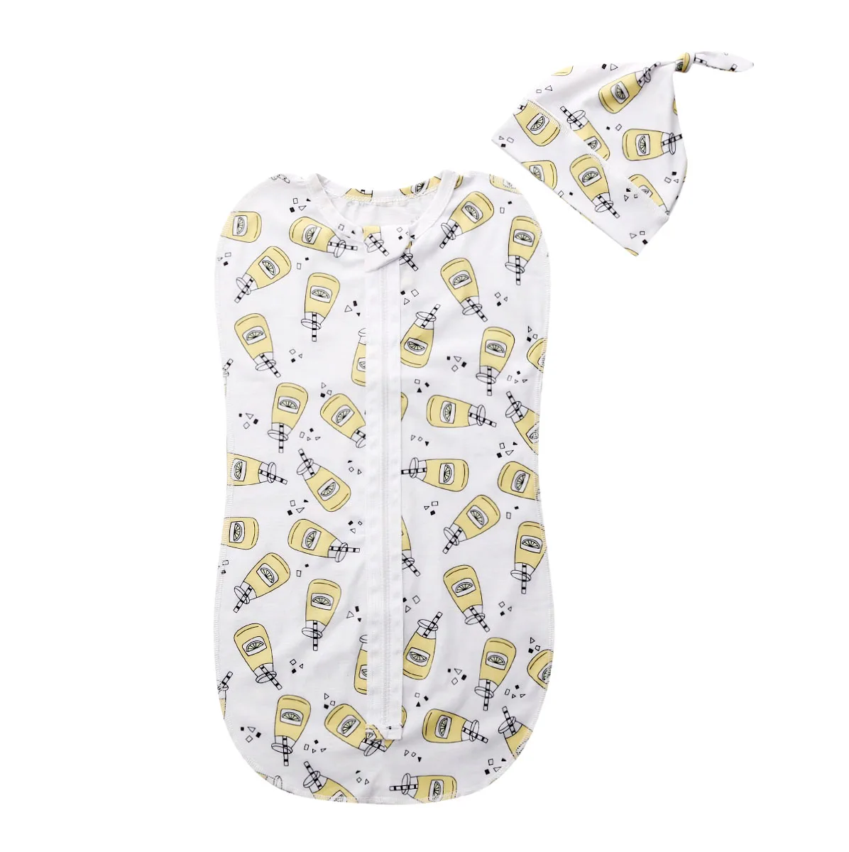 Pudcoco/милый детский спальный мешок с принтом Панты для новорожденных, хлопковое Пеленальное Одеяло на молнии для малышей ночная рубашка-накидка для детей от 0 до 6 месяцев - Цвет: H