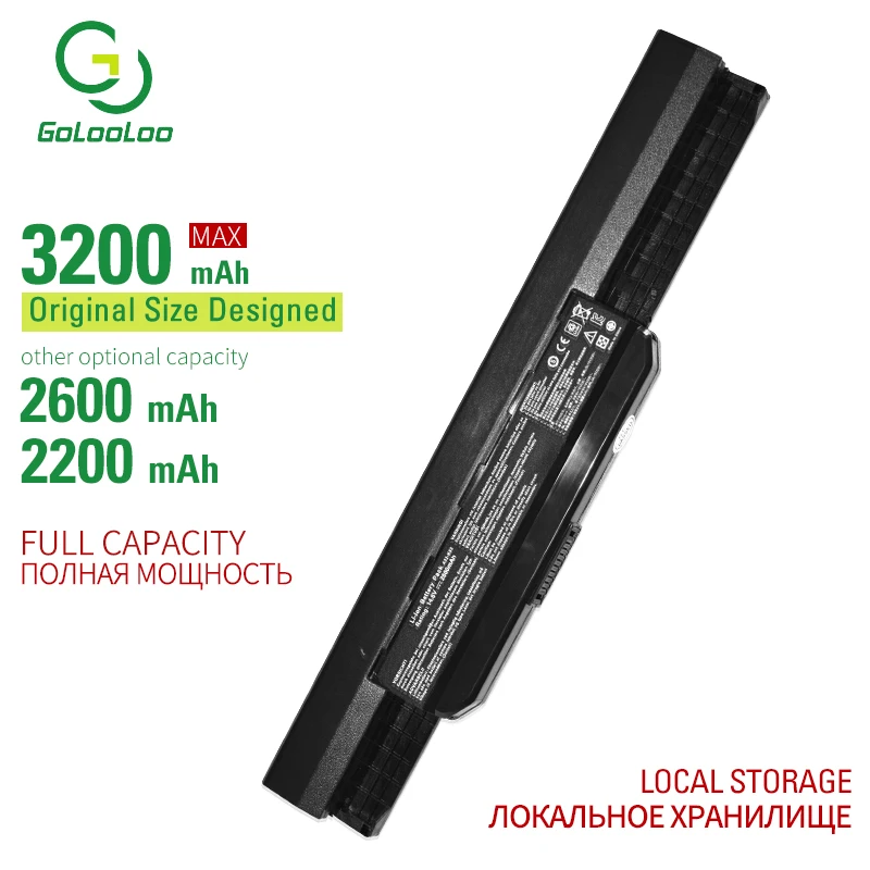 Golooloo 4 клетки Аккумулятор для ноутбука Asus K43B K43BY K43E K43F K43J K43S K43SJ K43SV K43U K53B K53BY K53E K53F K53J K53S K53SD