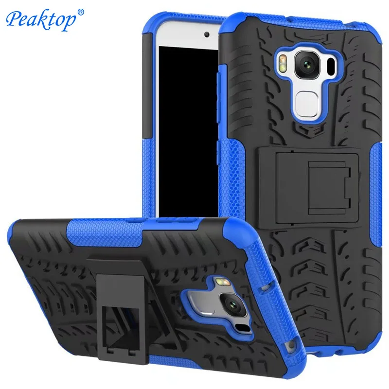 

For Asus Zenfone 3 Max ZC553KL Case TPU & PC Dual Armor with Stand Hard Silicone Cover For Asus Zenfone 3 Max ZC553KL 5.5inch