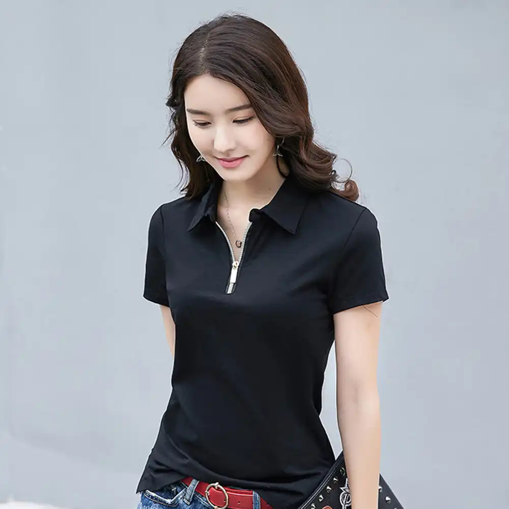 camisas polo de mujer manga corta