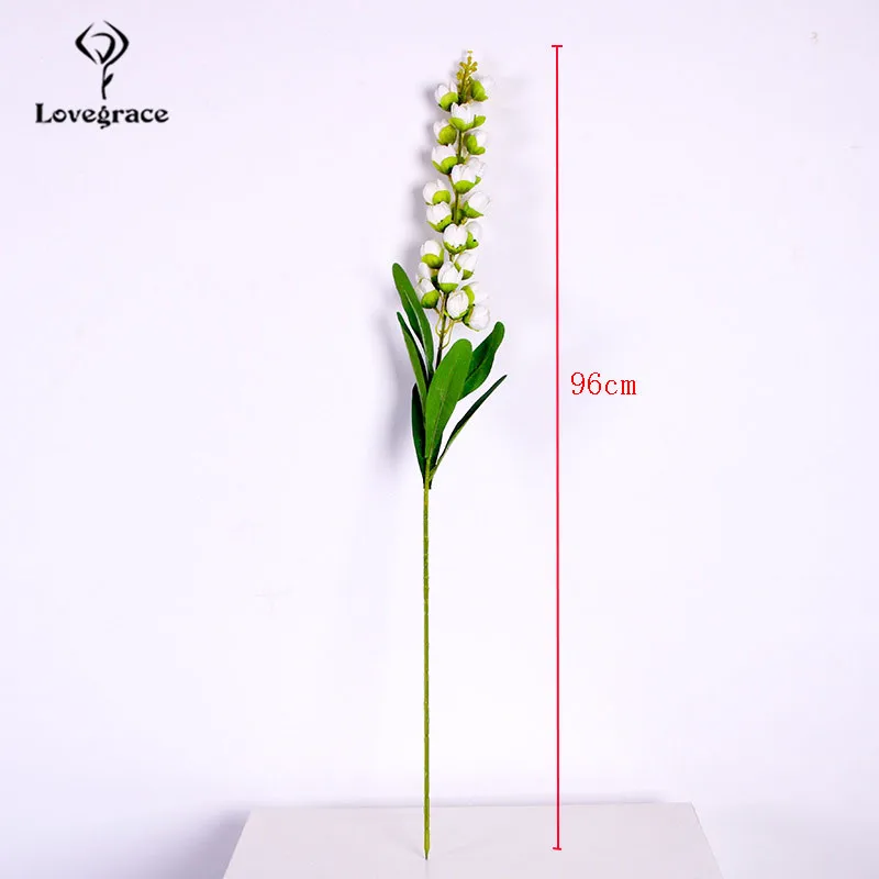 Искусственные цветы Convallaria Majalis, длинная ветка, искусственный Лилия долины, цветы для свадьбы, фестиваля, украшения для дома, Флорес