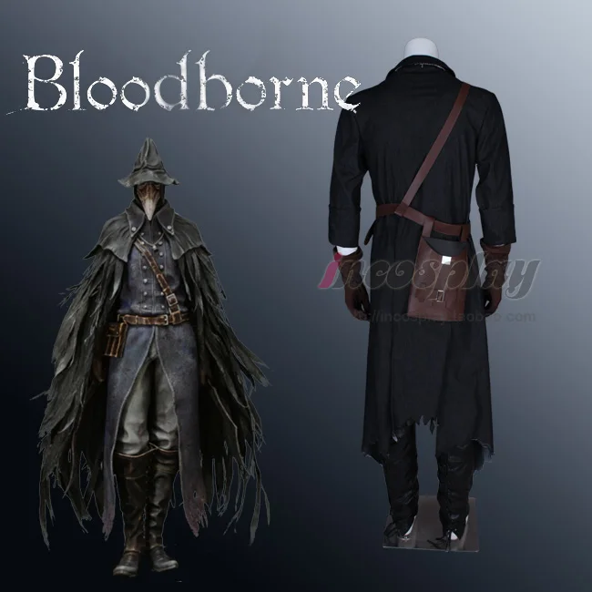 Anime! Bloodborne The Crow Eileen Gothic Uniform Cosplay Costume Halloween Carnival Outfit Custom Any Size Free Shipping