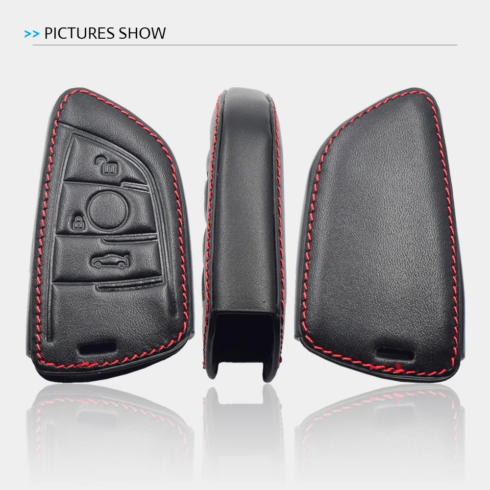 Кожаный чехол для автомобильного ключа BMW X1 X5 X6 F15 F16 F48 1 2 серии|key case for car|case bmw keycar key