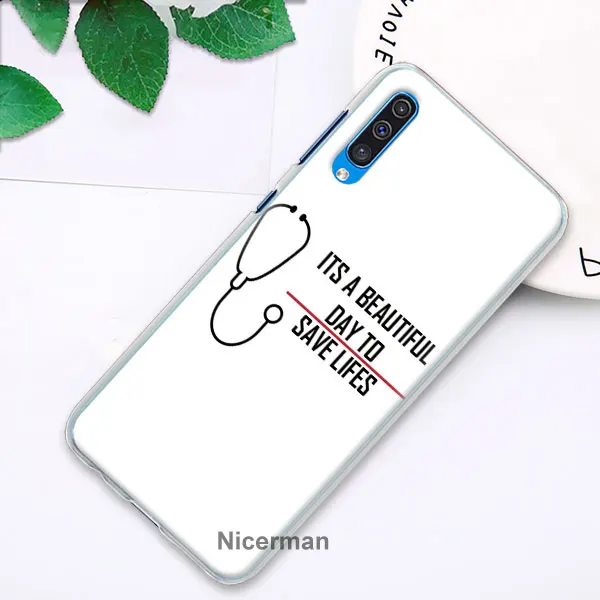 Медицинские чехлы для телефонов samsung Galaxy A10 A20e A30 A40 A50 A60 A70 A80 A6 A8+ A7 A9 Жесткий ПК Co - Цвет: 02