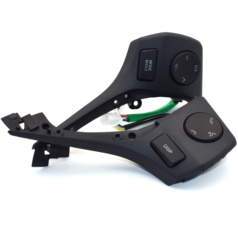 

Black Steering Wheel Control Buttons With Cables For To yota Land Cruiser Prado 2018 Car-Styling