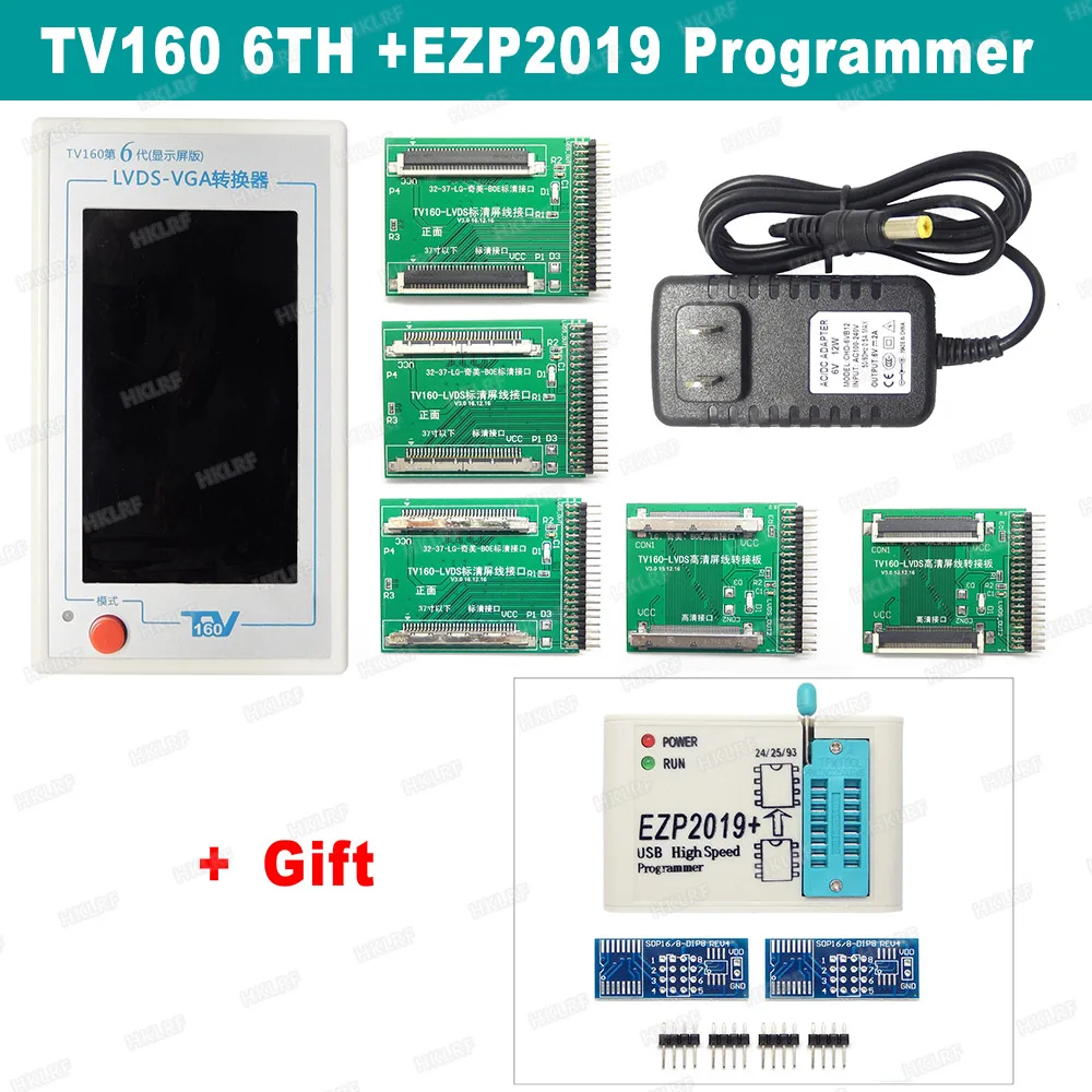 ТВ 160 6 го поколения LVDS поворотный VGA конвертер с дисплеем lcd/светодиодный тестер
