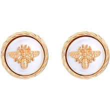 6 пара/лот высокого качества модные ювелирные аксессуары металлические насекомые серьги в виде пчел