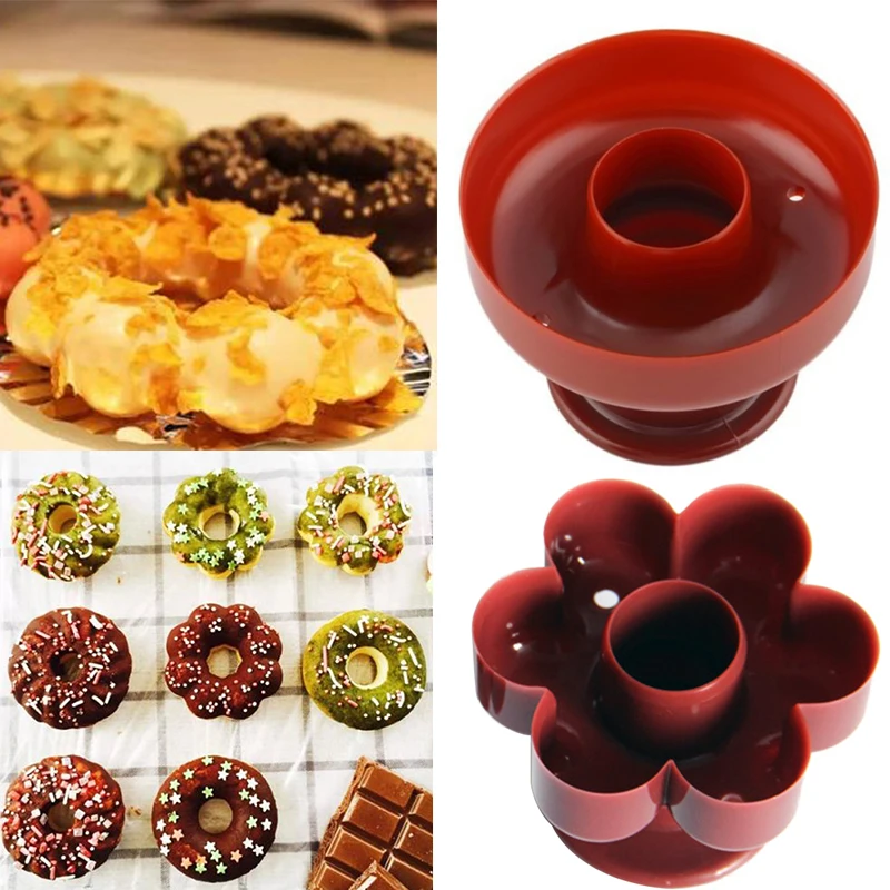 

1Pc Plastic Waffle Donut Maker Cutter Donut Mould Portable Arabic Waffle Mold Baking AccessoriesKitchen Dessert Tool