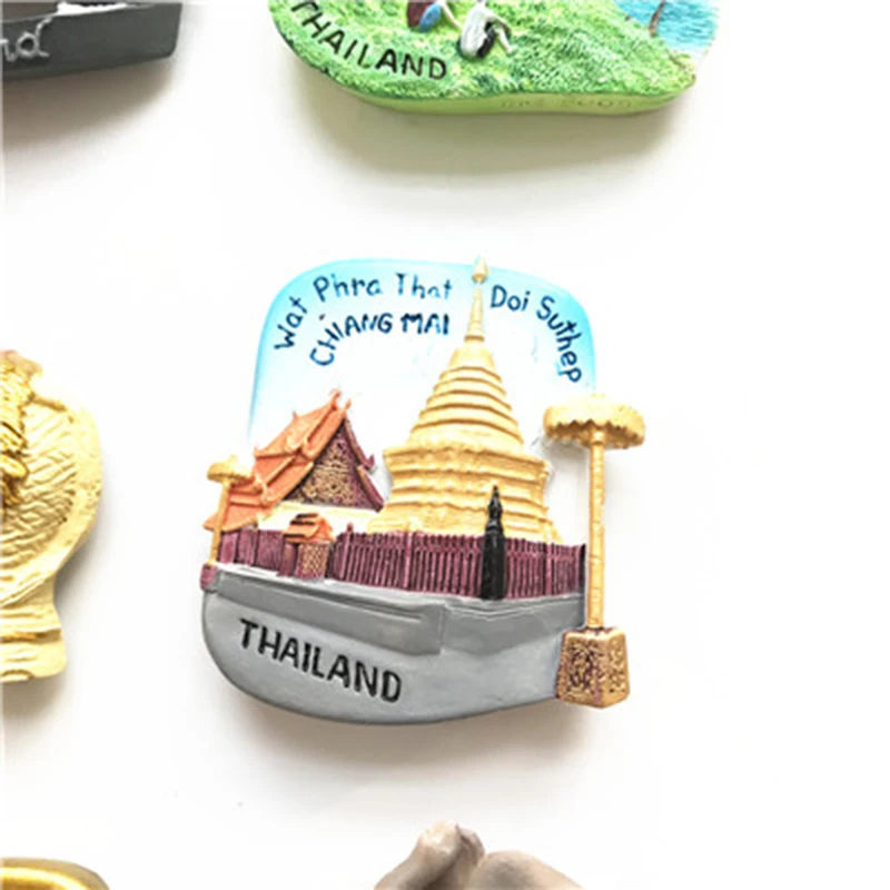 Magnetic refrigerator sticker Thailand tourist souvenir Chiang mai elephant magnet sticker pattaya phuket koh samui Bangkok gift