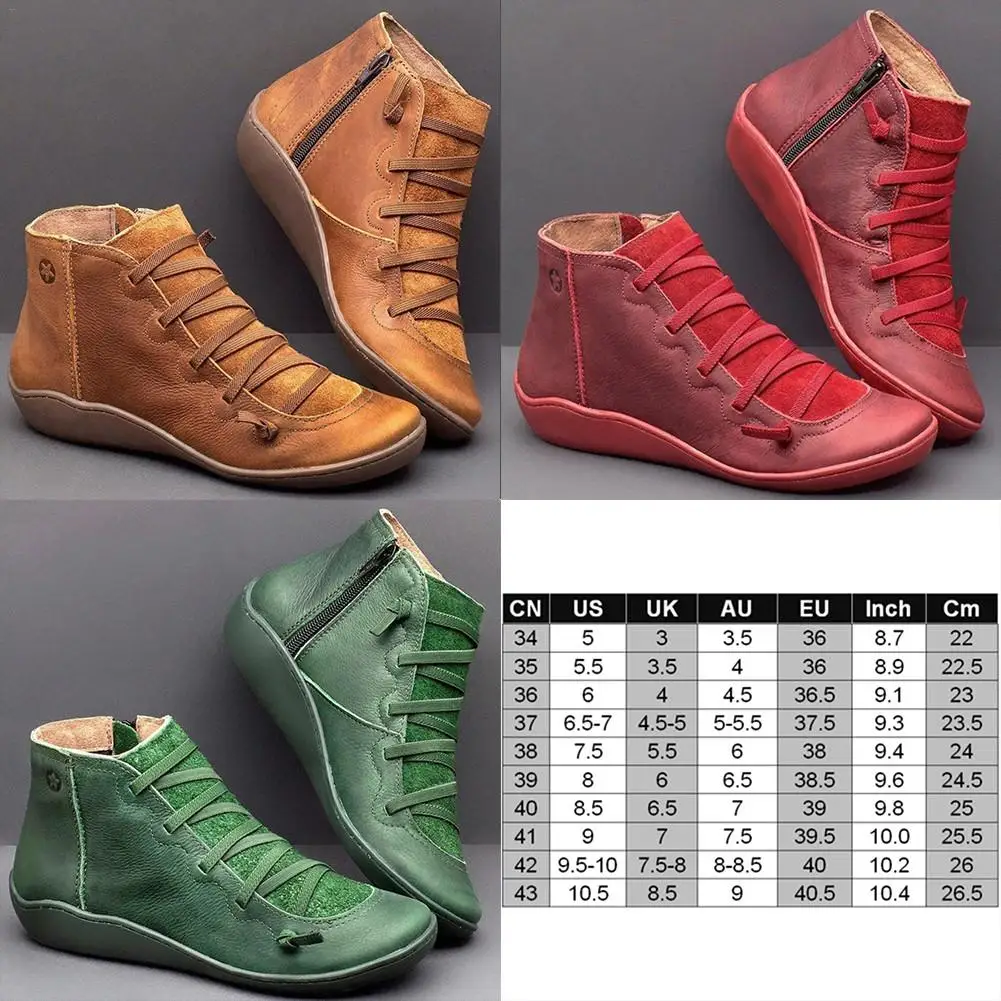 Женские ботильоны из искусственной кожи; женские Винтажные ботинки в стиле панк с перекрестными ремешками; сезон осень-зима; женская обувь на плоской подошве; botas mujer; 4