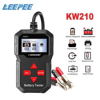 

100 to 2000CCA Cranking Car Battery Tester Automatic Smart Auto Battery Analyzer KW210 12V Battery Tester Newest Upgrade Free