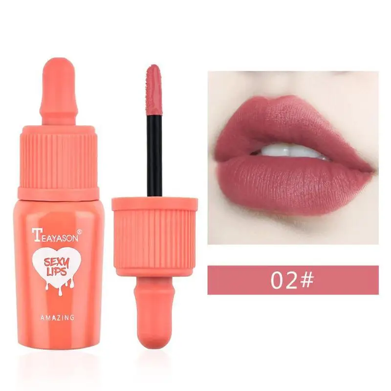 Матовый блеск для губ, 6 цветов, сексуальный Жидкий блеск для губ, бархатистый оттенок для губ, матовый стойкий водостойкий косметический блеск для макияжа - Цвет: B