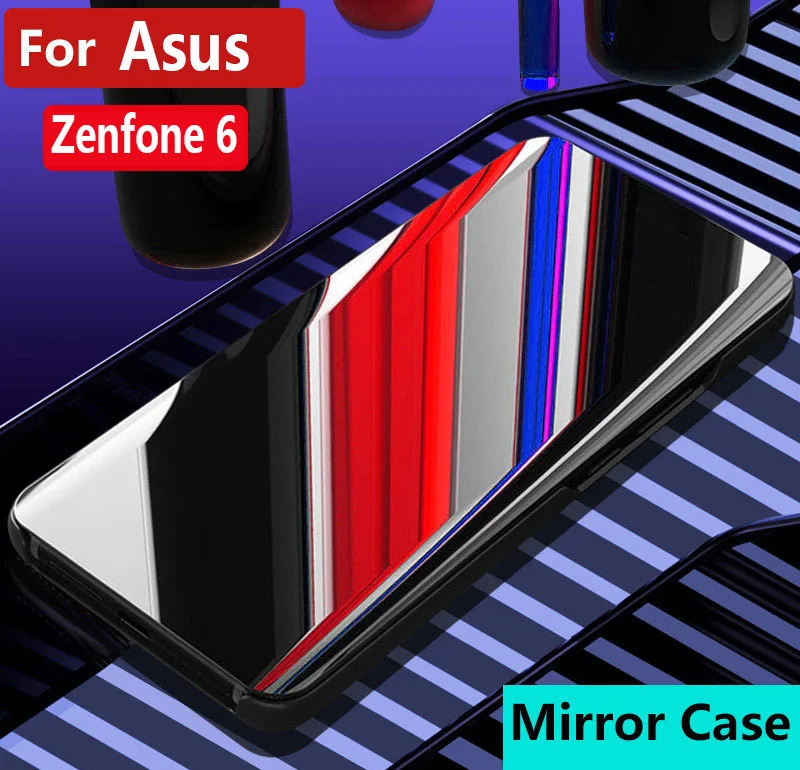 

For Asus Zenfone 6 ZS630KL phone case mirror clamshell bracket protective case Wisdom dormancy