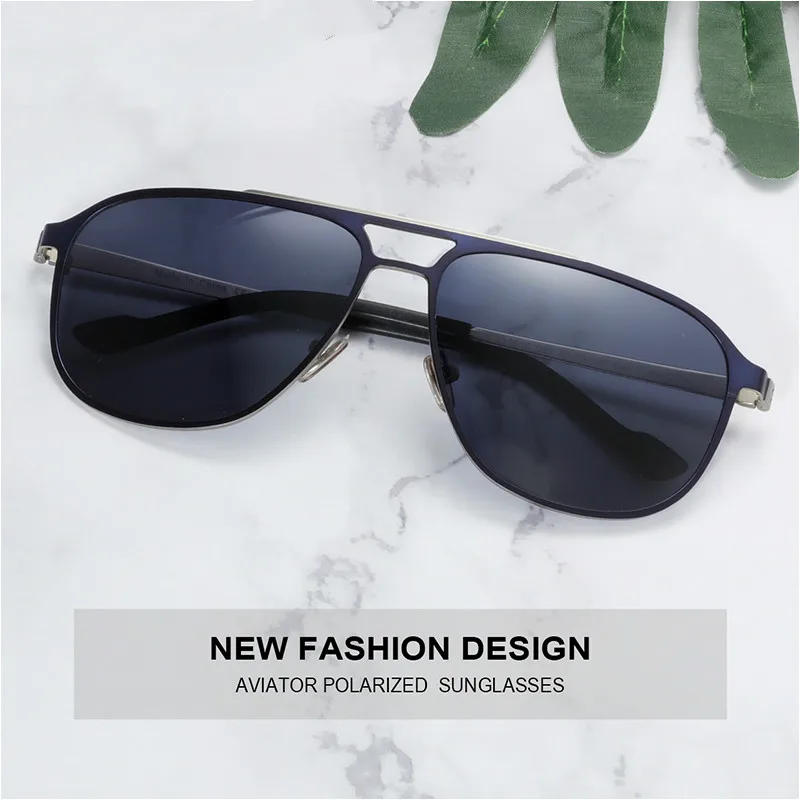

BLUEMOKY 2024 Classic Metal Pilot Sunglasses for Men Oversize Aviation Polarized Sun Glasses Driving UV400 Protection Shades