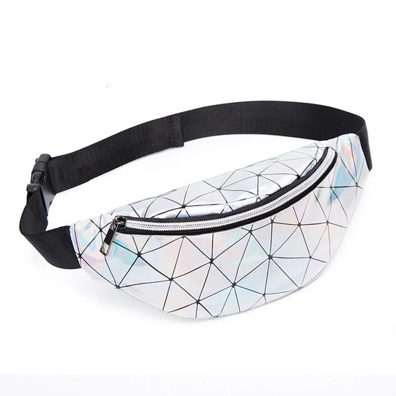 

Fashion Laser Color Sport Fanny Pack Waist Bag PU Leather Belt Bag Wallet For Belly Chest Crossbody Single Shoulder bag