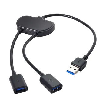 

Jimier USB 3.0 Dual Ports Hub Cable Bus power 5Gbps For Laptop Notebook PC & Mouse