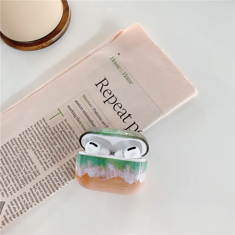 Роскошь абстракция Мрамор текстура твёрдый чехол для Apple Airpods Pro/2/1 крышка Ретро Bluetooth защитный чехол для наушников для воздуха в капсулах
